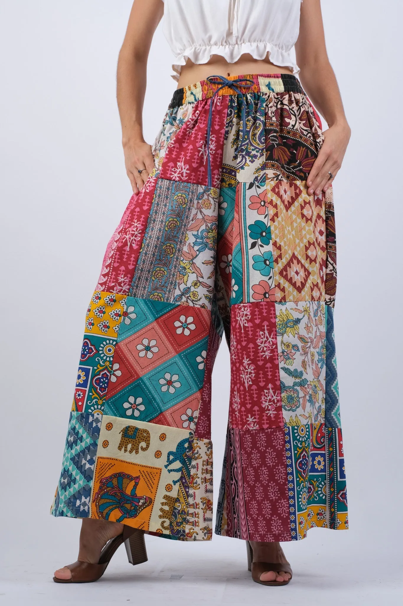 225175 Free Spirit Hippie Patchwork Pants