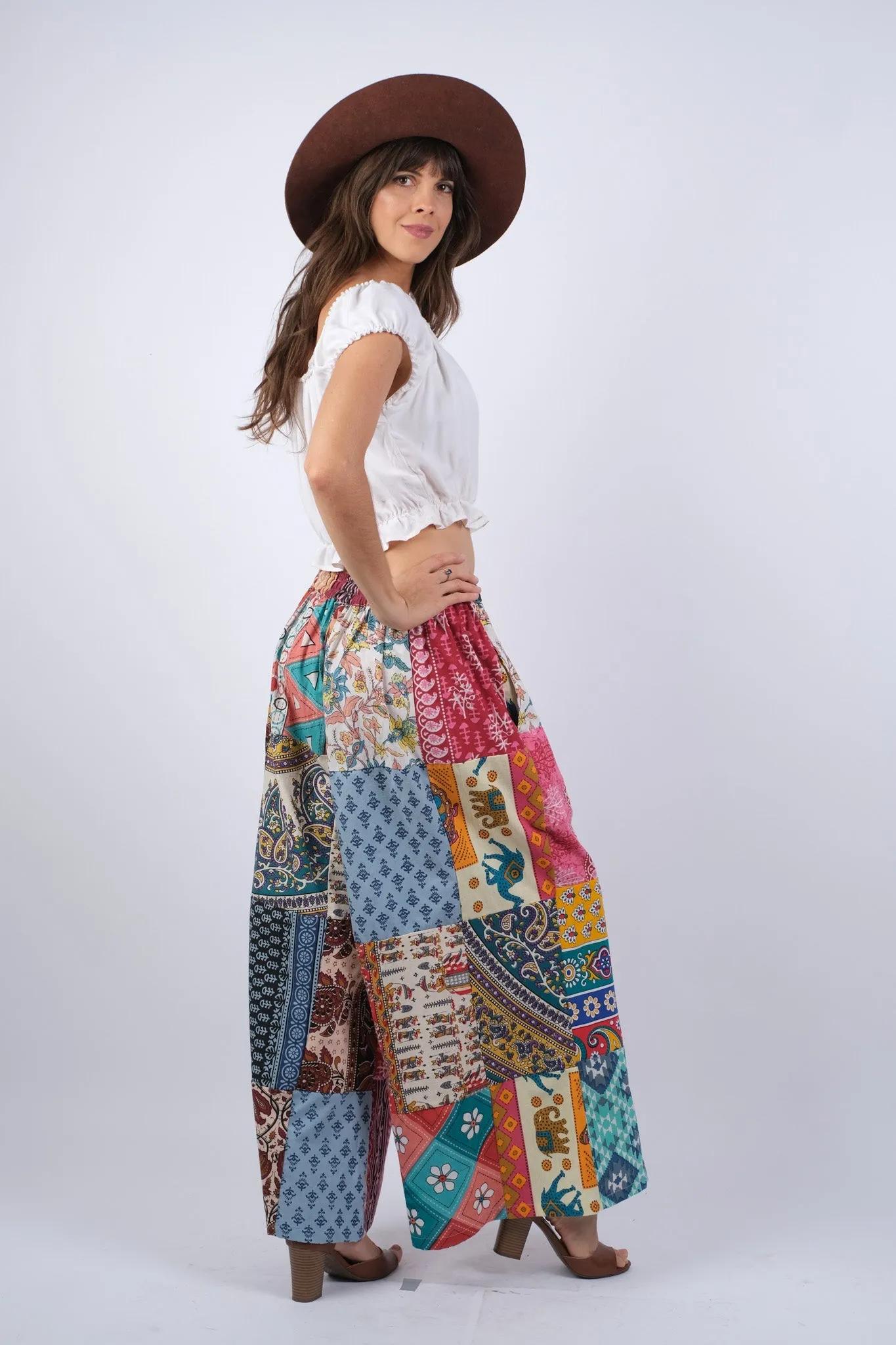 225175 Free Spirit Hippie Patchwork Pants
