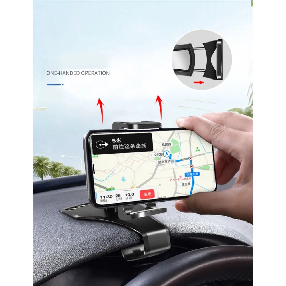 3 in 1 Car GPS Smartphone Holder: Dashboard / Visor Clamp   AC Grid Clip for Meizu MX6 M685U Premium Edition - Black