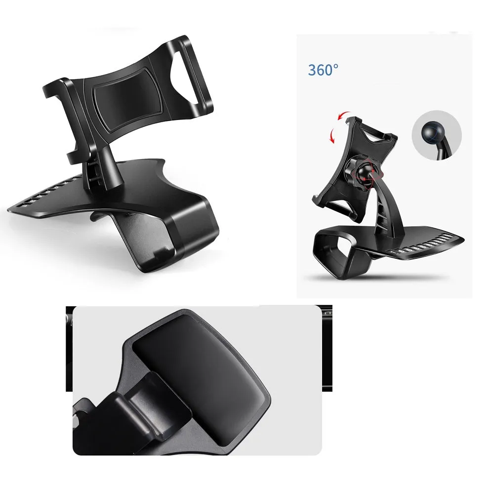 3 in 1 Car GPS Smartphone Holder: Dashboard / Visor Clamp   AC Grid Clip for Meizu MX6 M685U Premium Edition - Black