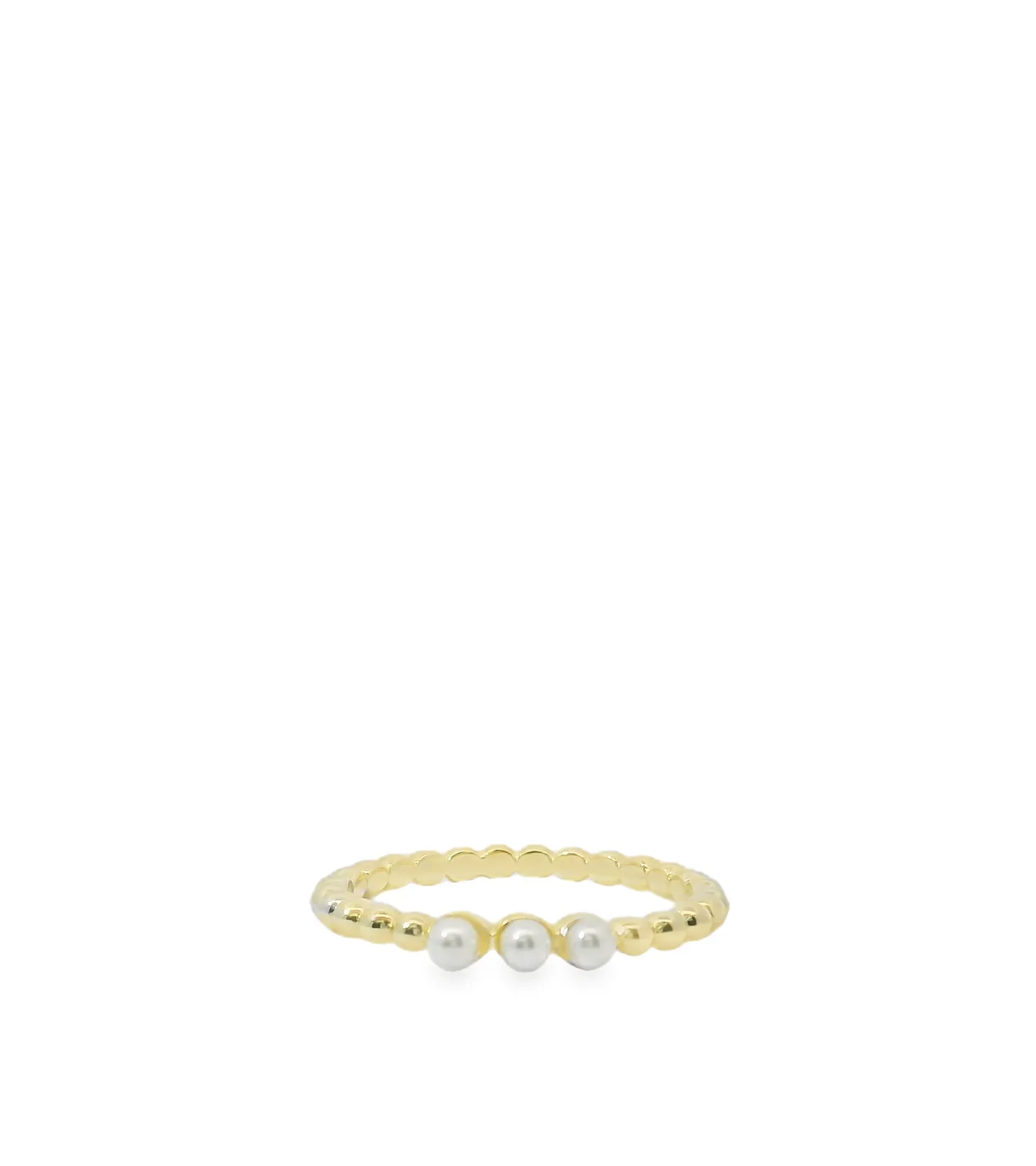 3 Pearl Vermeil Ring