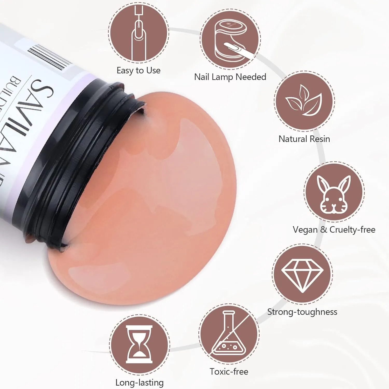 3.53oz/100g Deep Nudes Builder Nail Gel