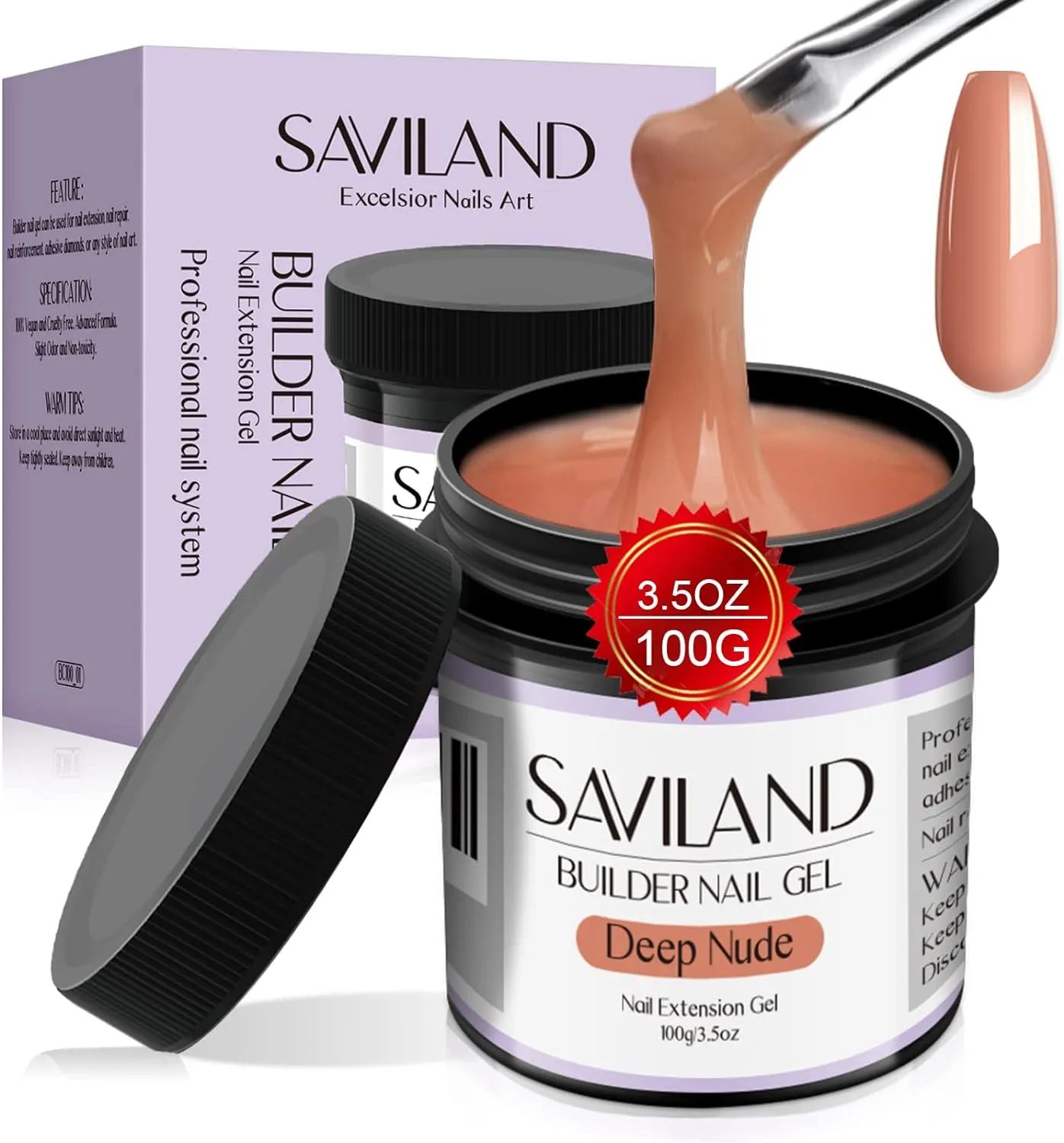 3.53oz/100g Deep Nudes Builder Nail Gel
