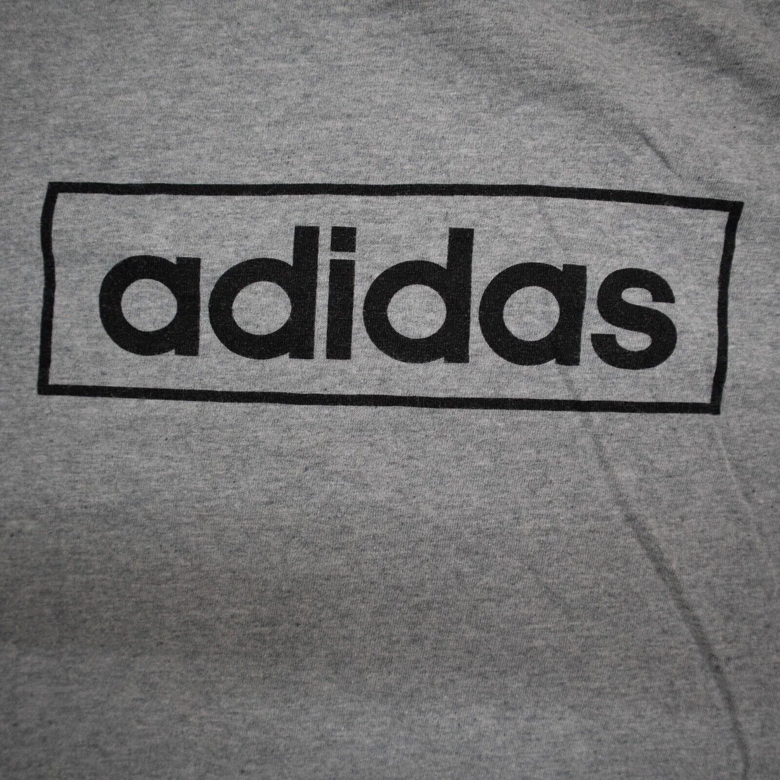 Adidas Men's Crew Neck Sports Logo T-Shirt Short Sleeves Solid Gray Size 2XL