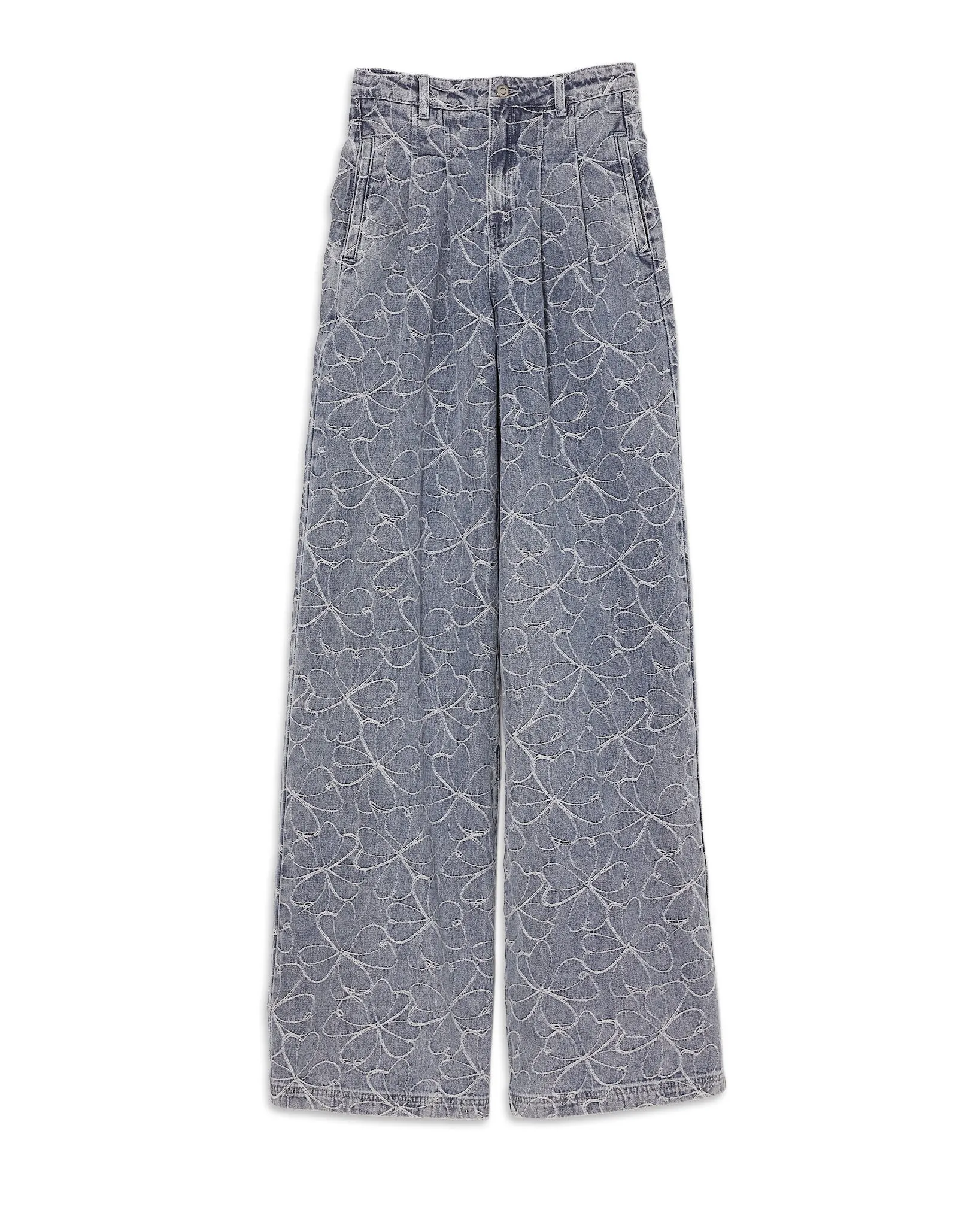 Adley Embroidered Wide Leg Jean