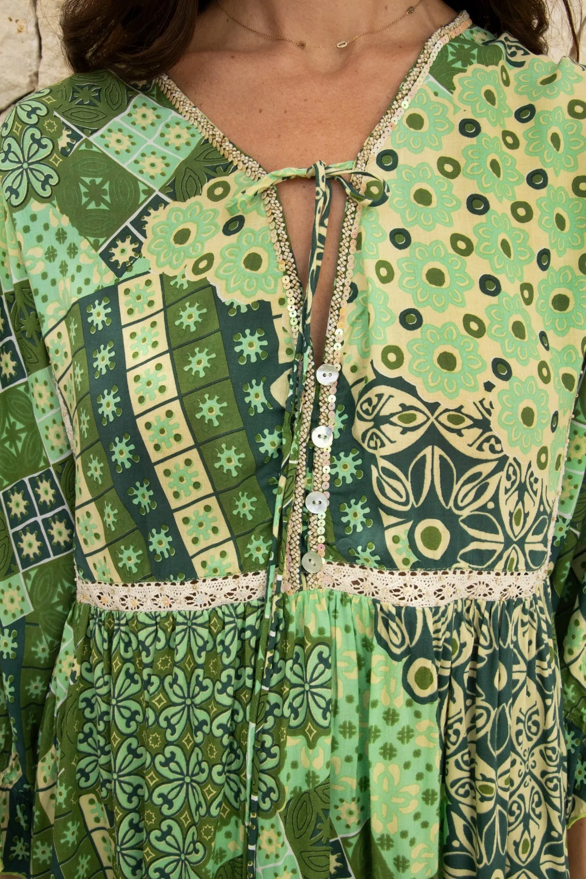 Alouette Short Tunic // Patchwork Print