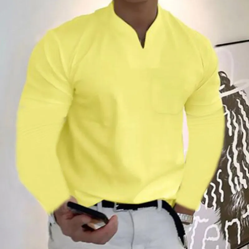 Athletic Long Sleeve V-Neck T-Shirt