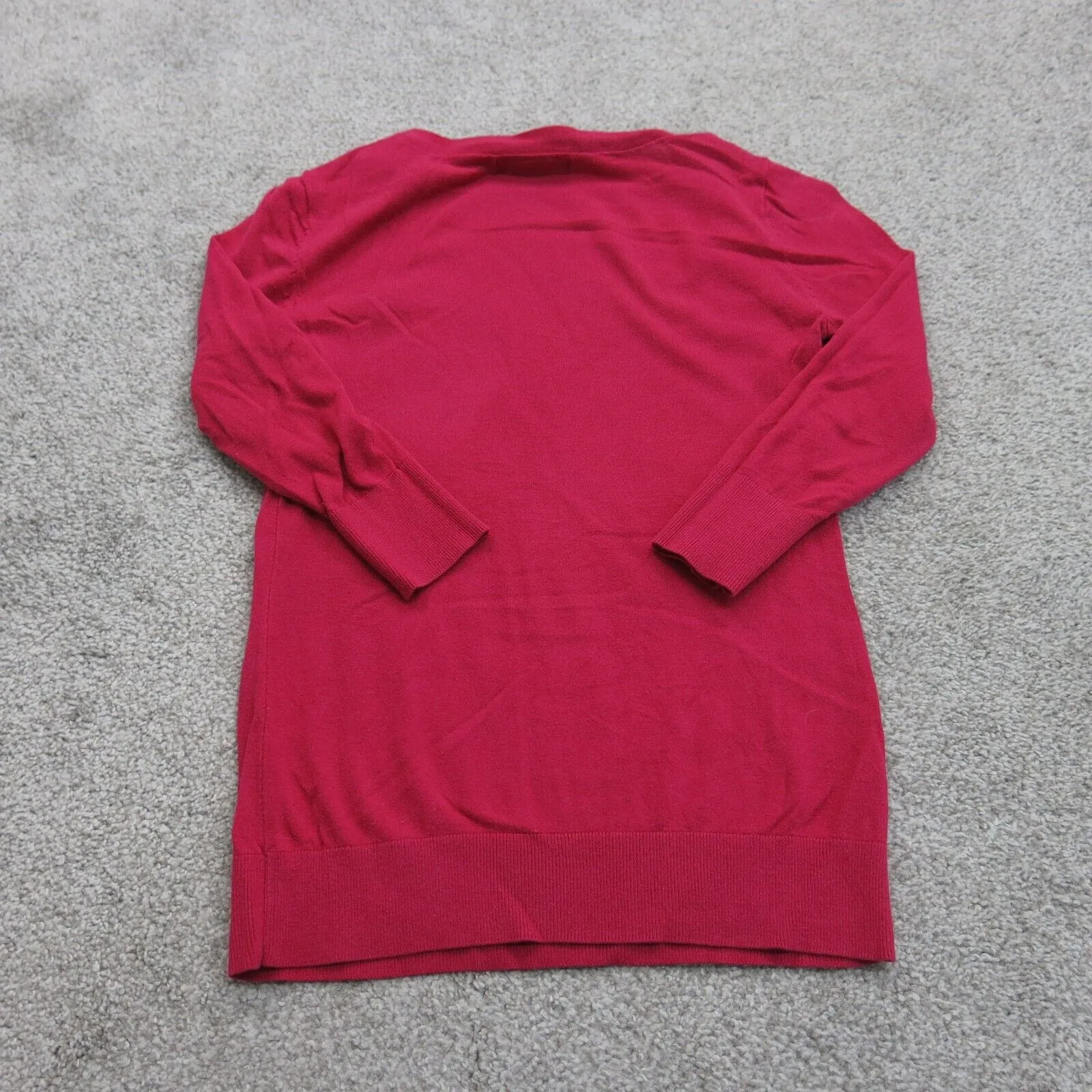 Banana Republic Womens Casual Button Shoulder T Shirt Long Sleeves Red Size XS