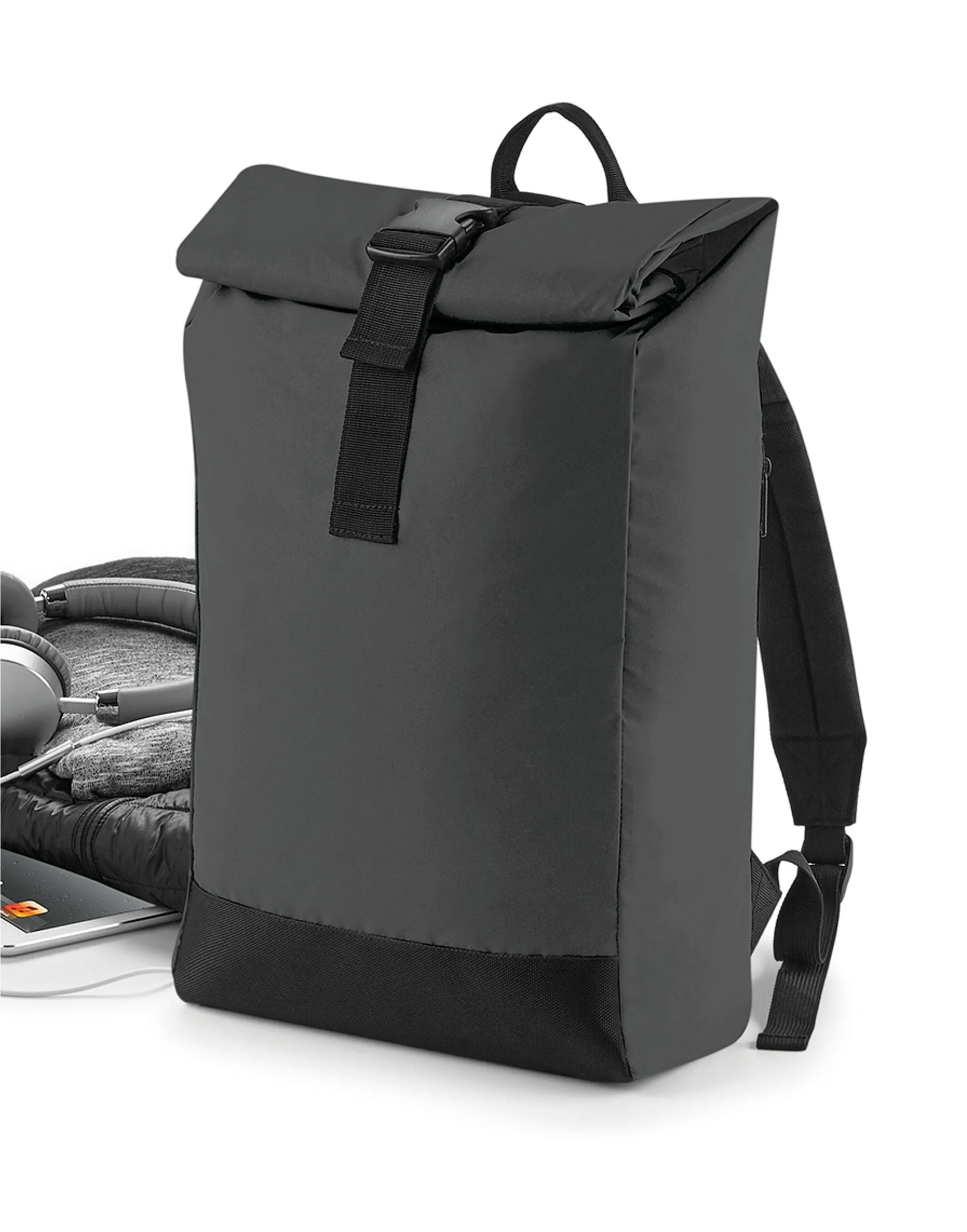 BG138 Bagbase Reflective Roll-Top Backpack