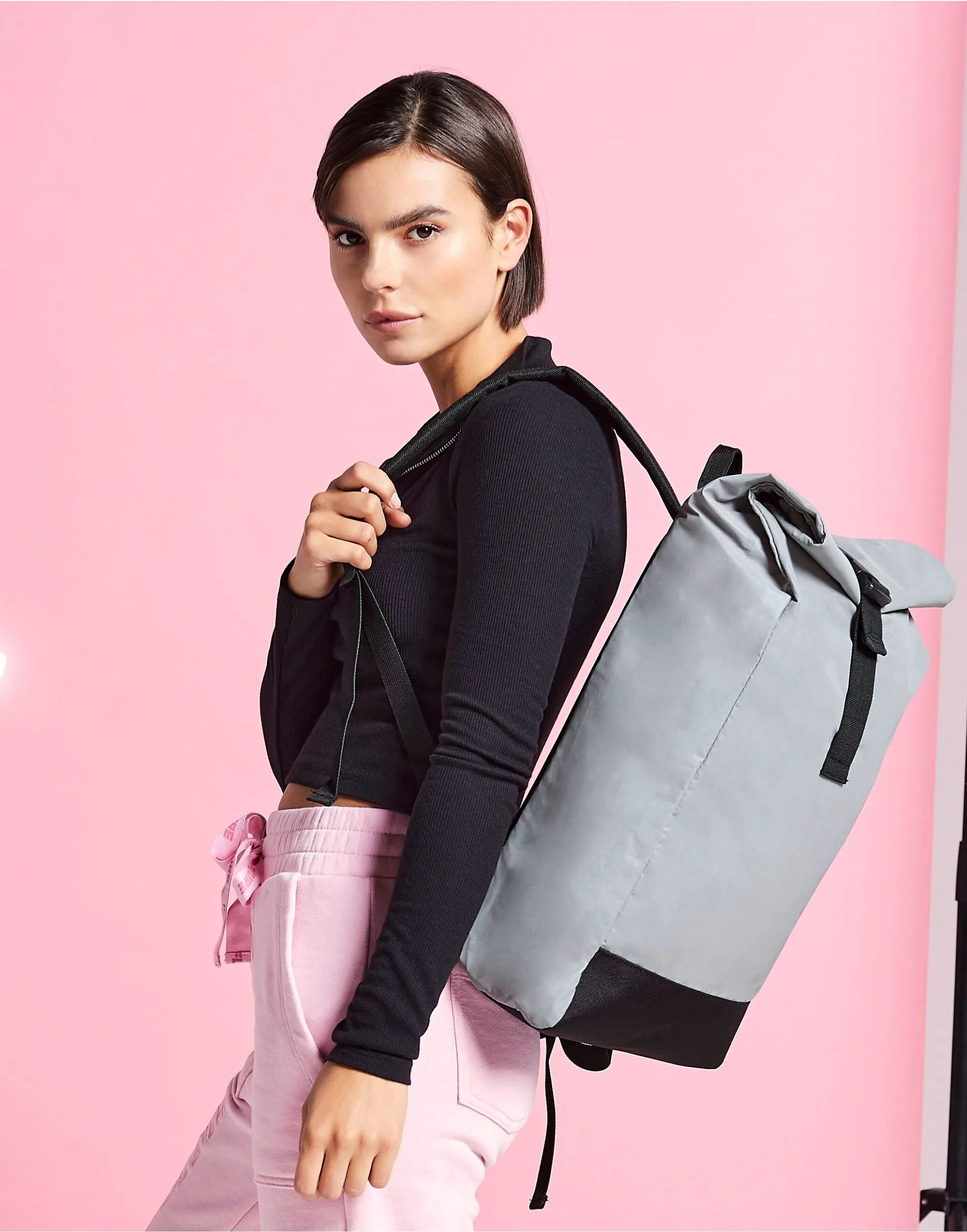 BG138 Bagbase Reflective Roll-Top Backpack