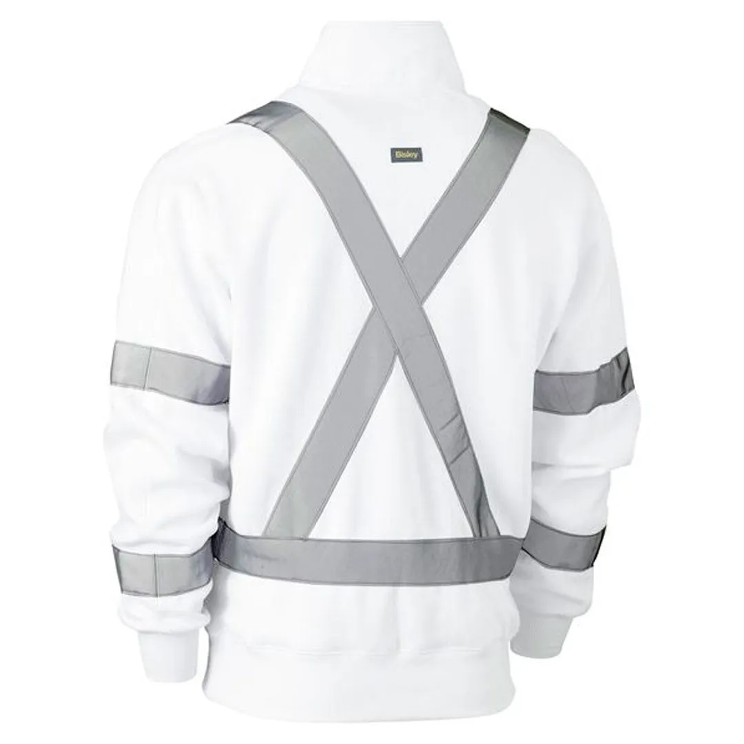 BISLEY X TAPED 1/4 ZIP FLEECE PULLOVER - WHITE