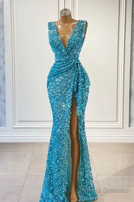 Blue Wedding Reception Dress For Women, Evening Dresses For Women Prom Dress