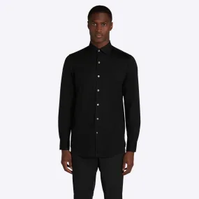 Bugatchi Solid Black Print OoohCotton® Shirt