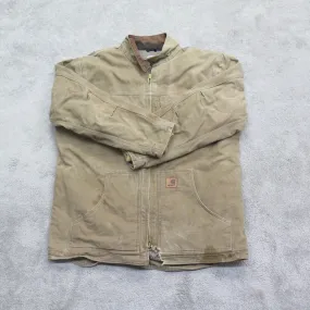 Carhartt Jacket Mens XL Brown Full Zip Sherpa Lined Jacket Insulated Workwear