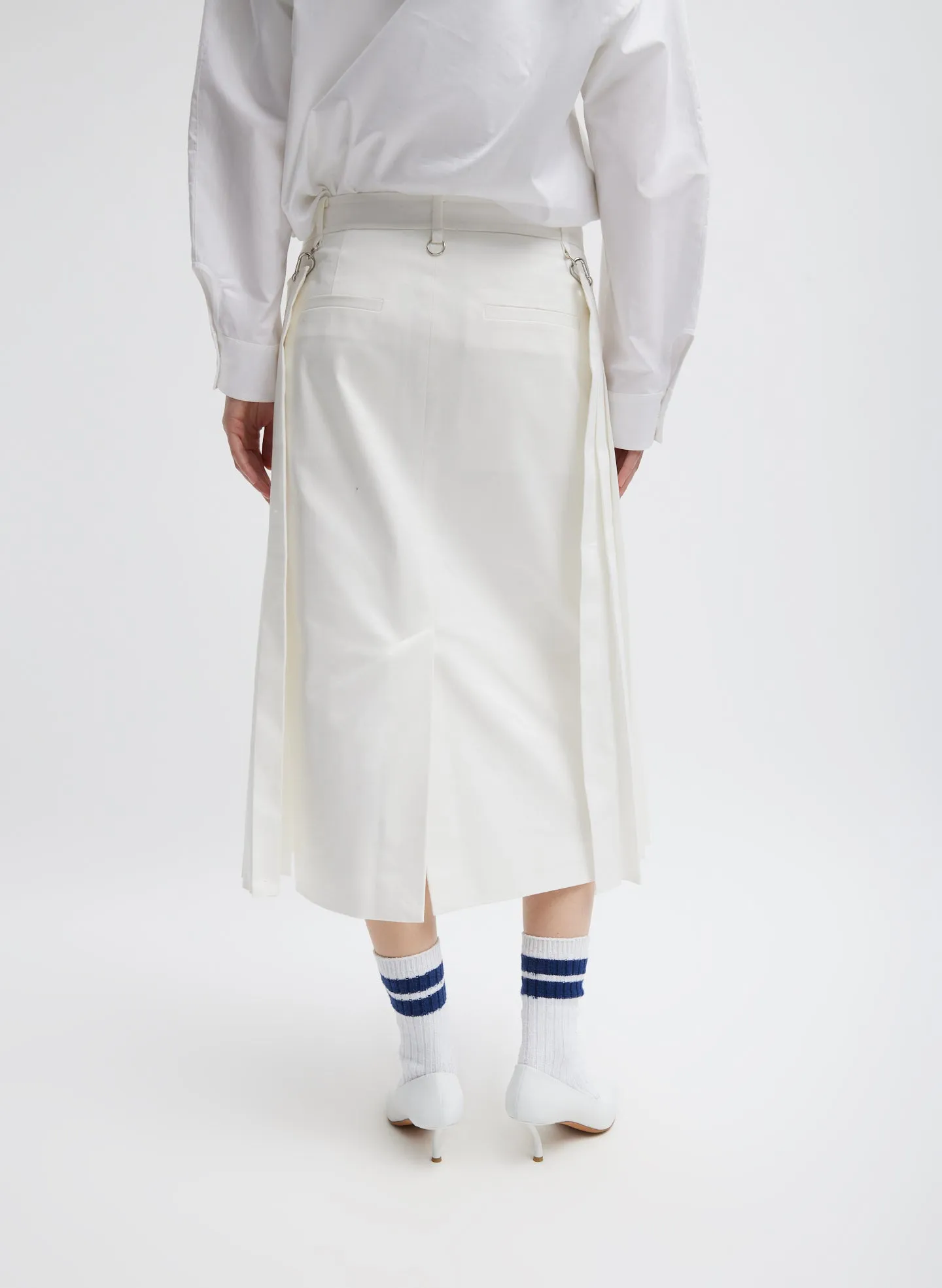 Chino Convertible Pleated Skirt