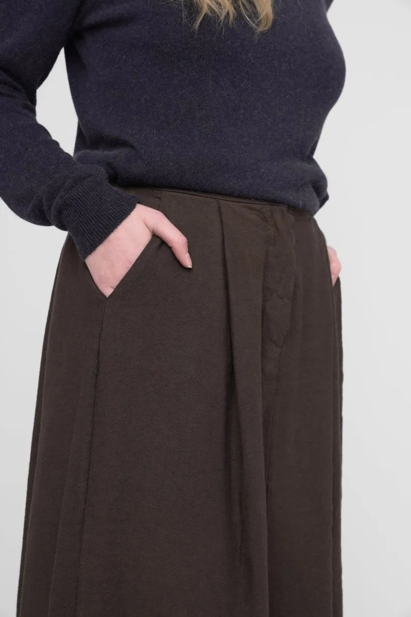 Cotton Linen Blend Maxi Skirt