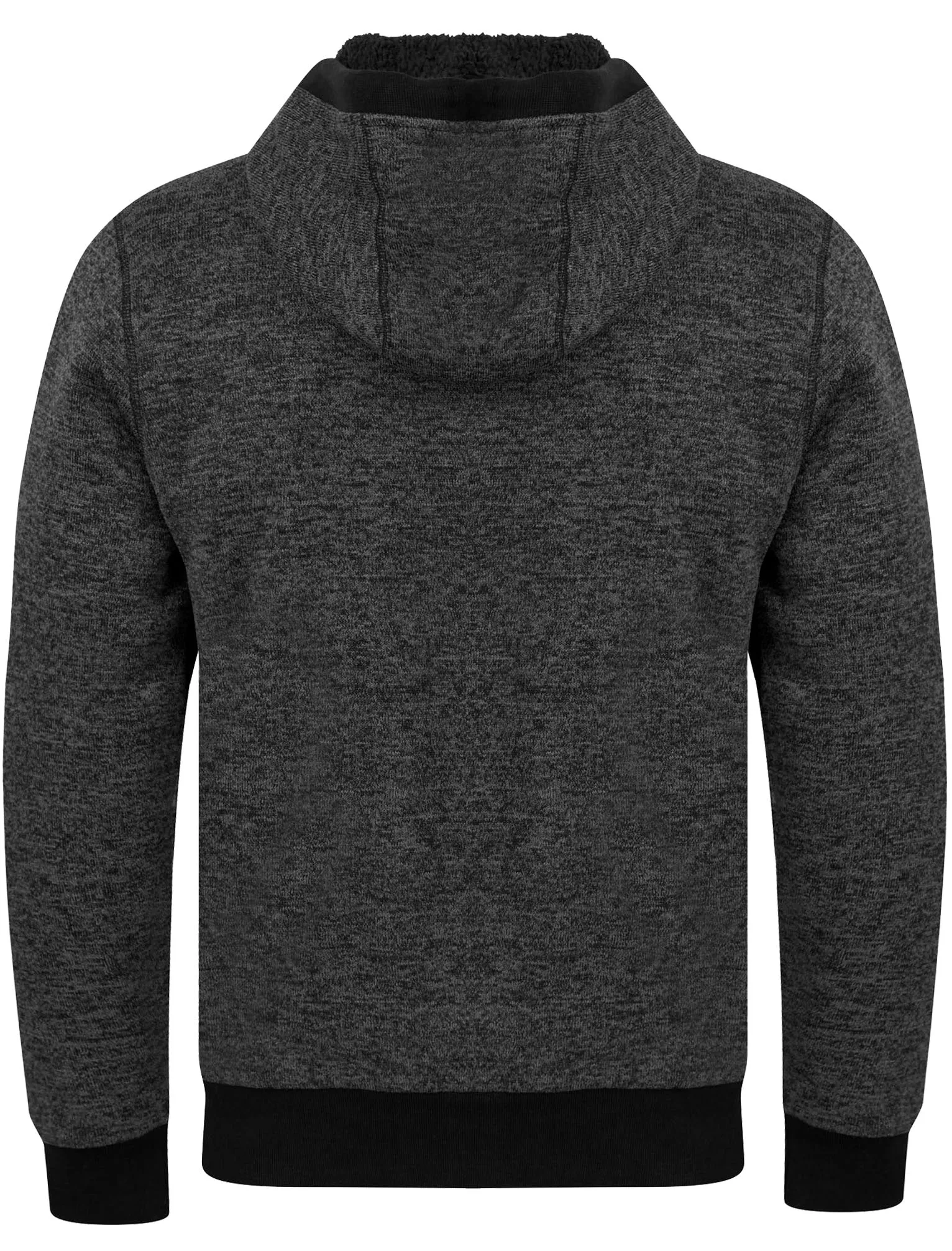 Eastfield Chunky Zip Through Hoodie With Borg Lining In Charcoal - Tokyo Laundry