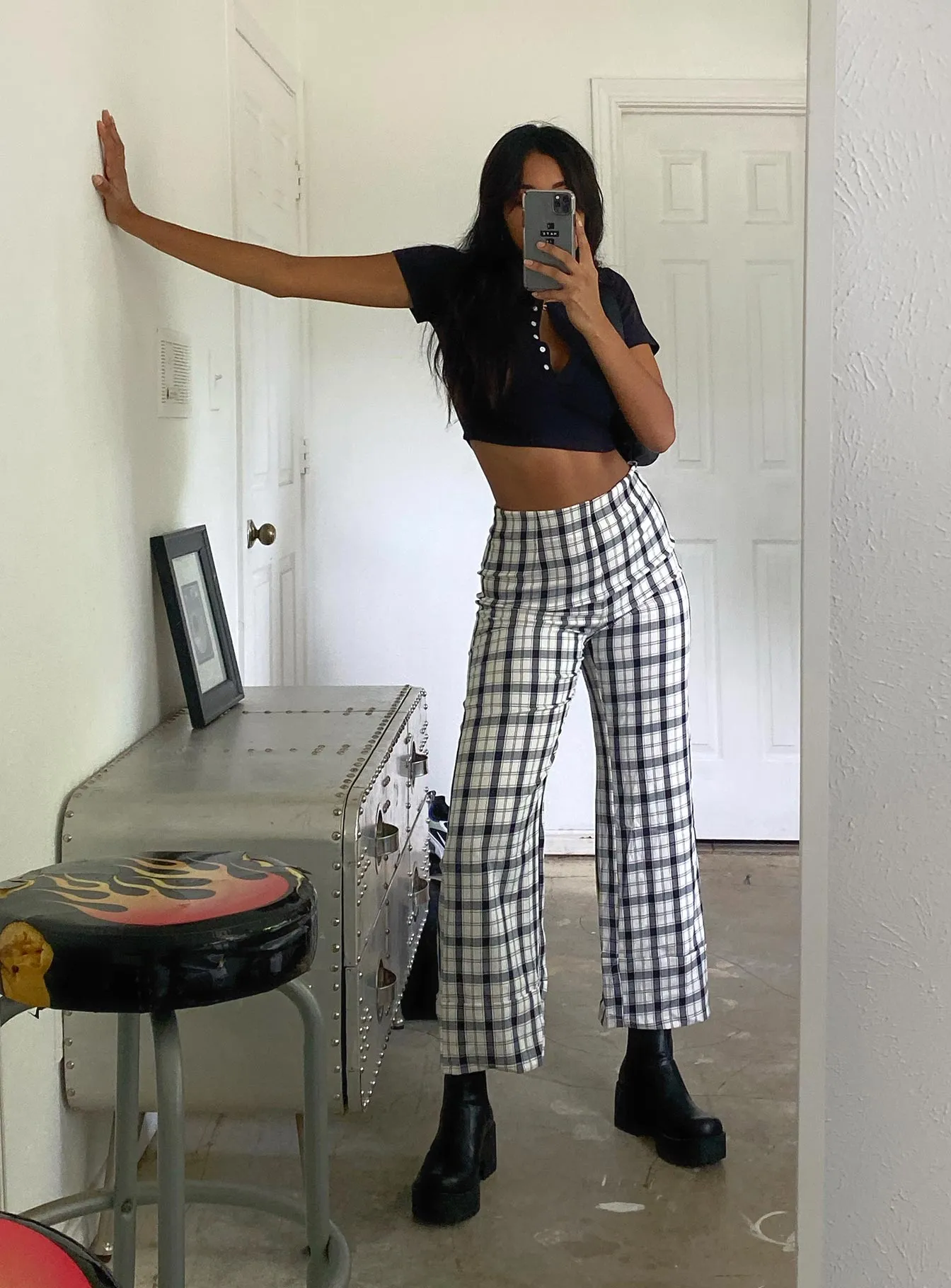 Euros Pants Black/White