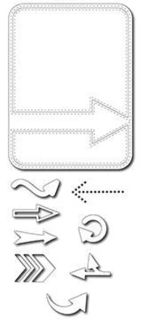 Frantic Stamper Precision Die - Arrow Card Sketchers (set of 9 dies)