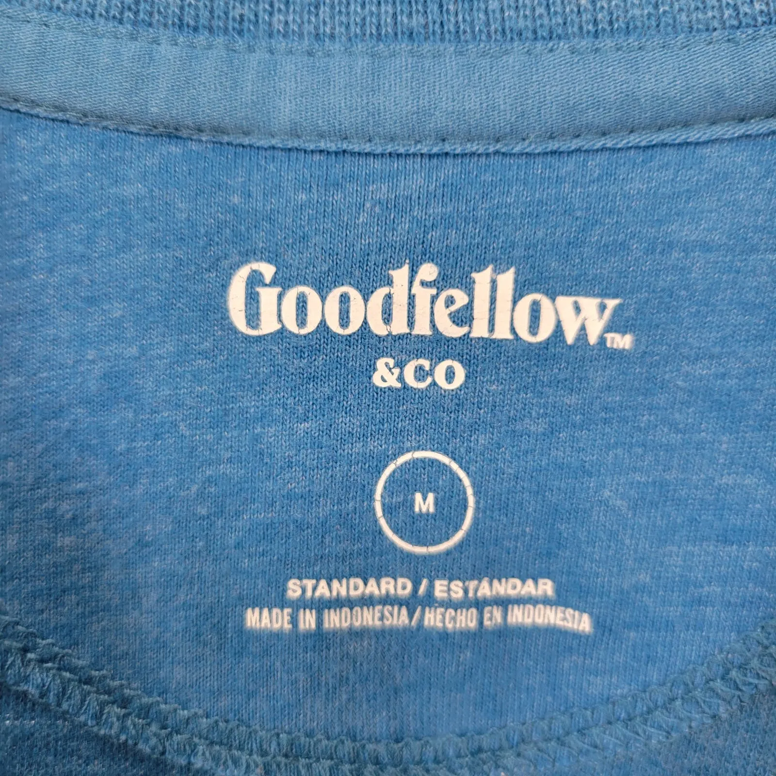 Goodfellow & Co Mens Sz M Long Sleeve Thermal T Shirt Blue