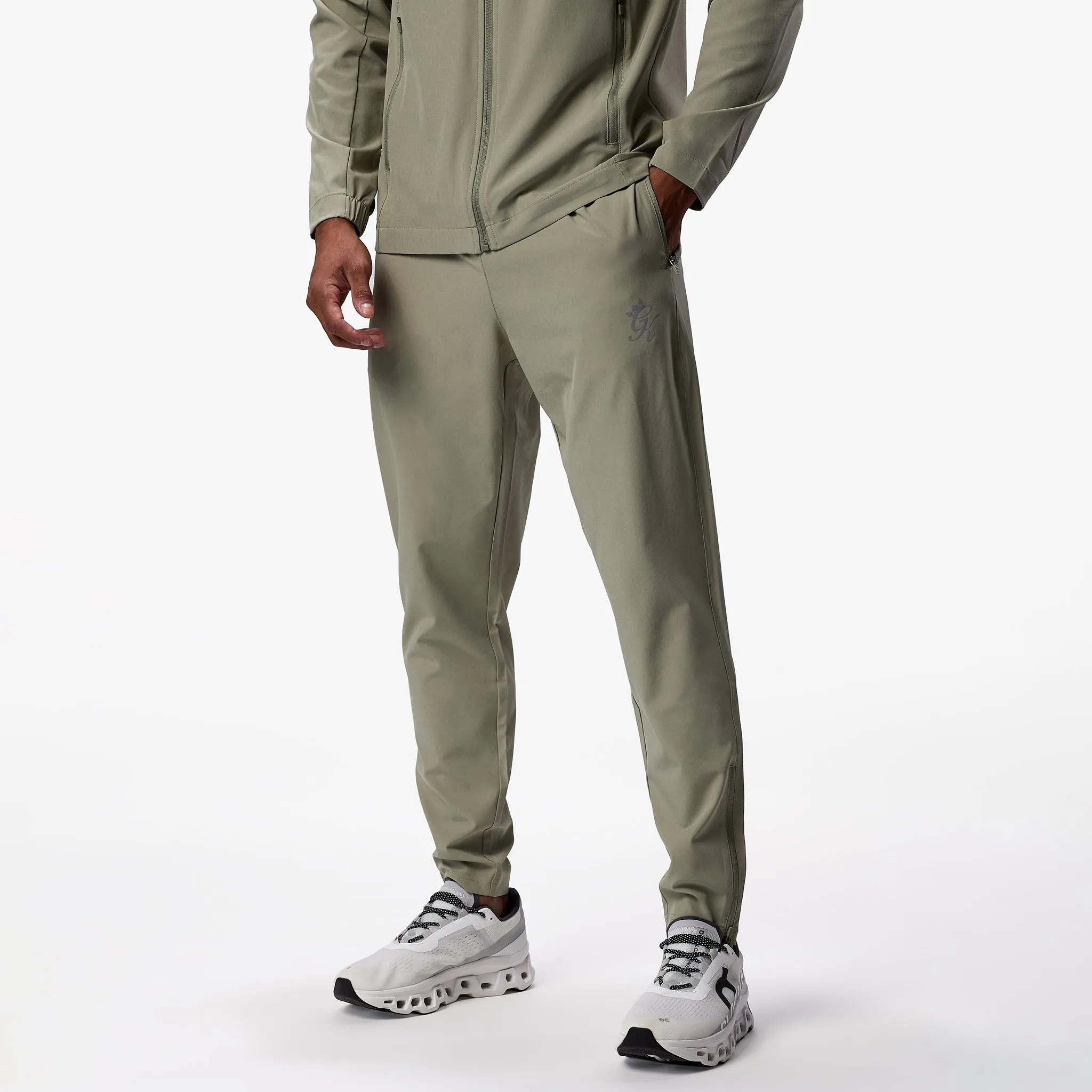Gym King Flex Woven Tracksuit Bottom - Soft Khaki