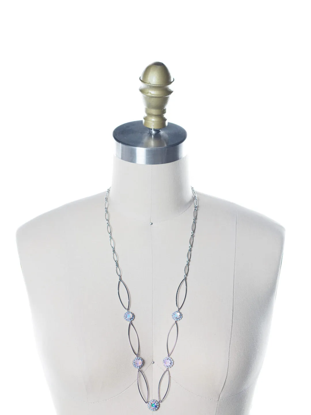 Haute Halo Oval Long Necklace - NEY13PDCCC