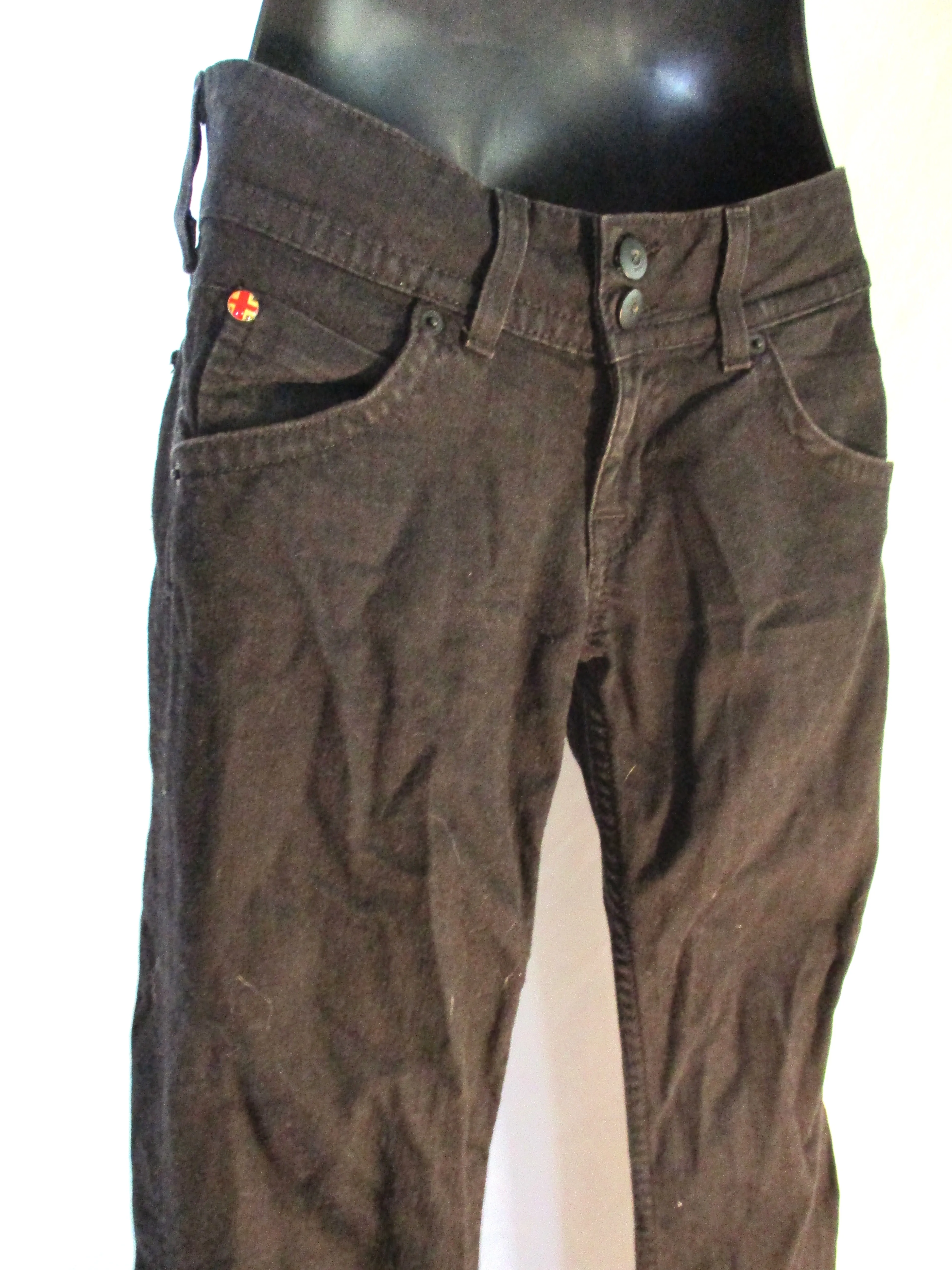 HUDSON Denim JEANS PANTS Trousers BLACK 26 Mid-Rise Dungarees Womens