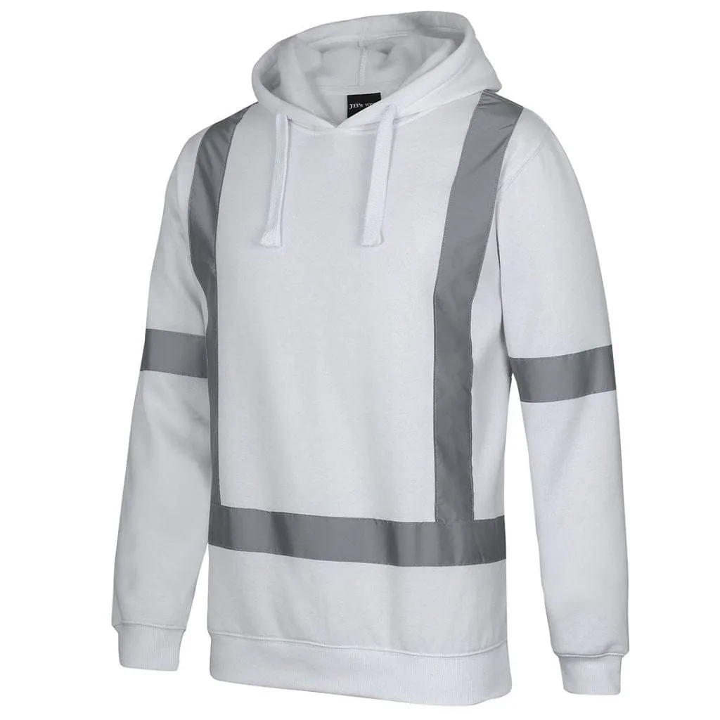 JB's FLEECE HOODIE WITGH REFLECTIVE TAPE - WHITE