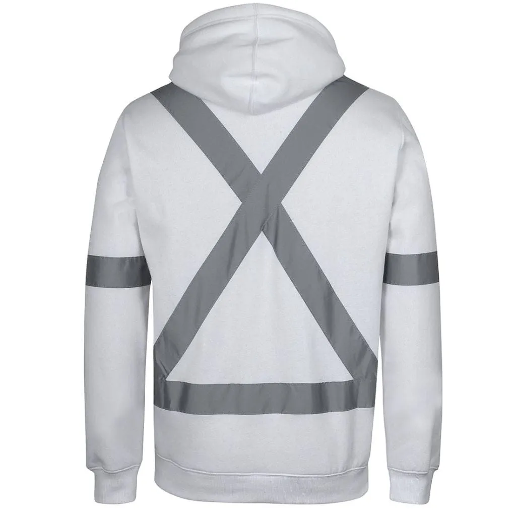 JB's FLEECE HOODIE WITGH REFLECTIVE TAPE - WHITE