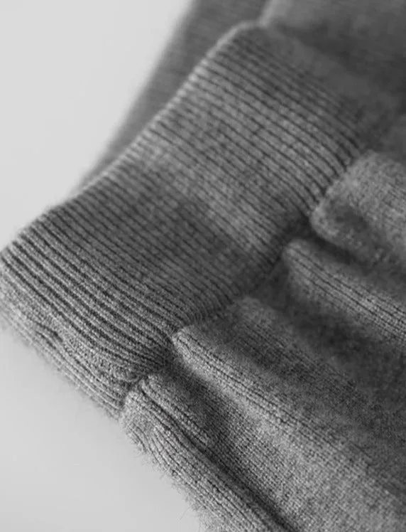 [Korean Style] High Waist Solid Color Pleated Knit Skirt