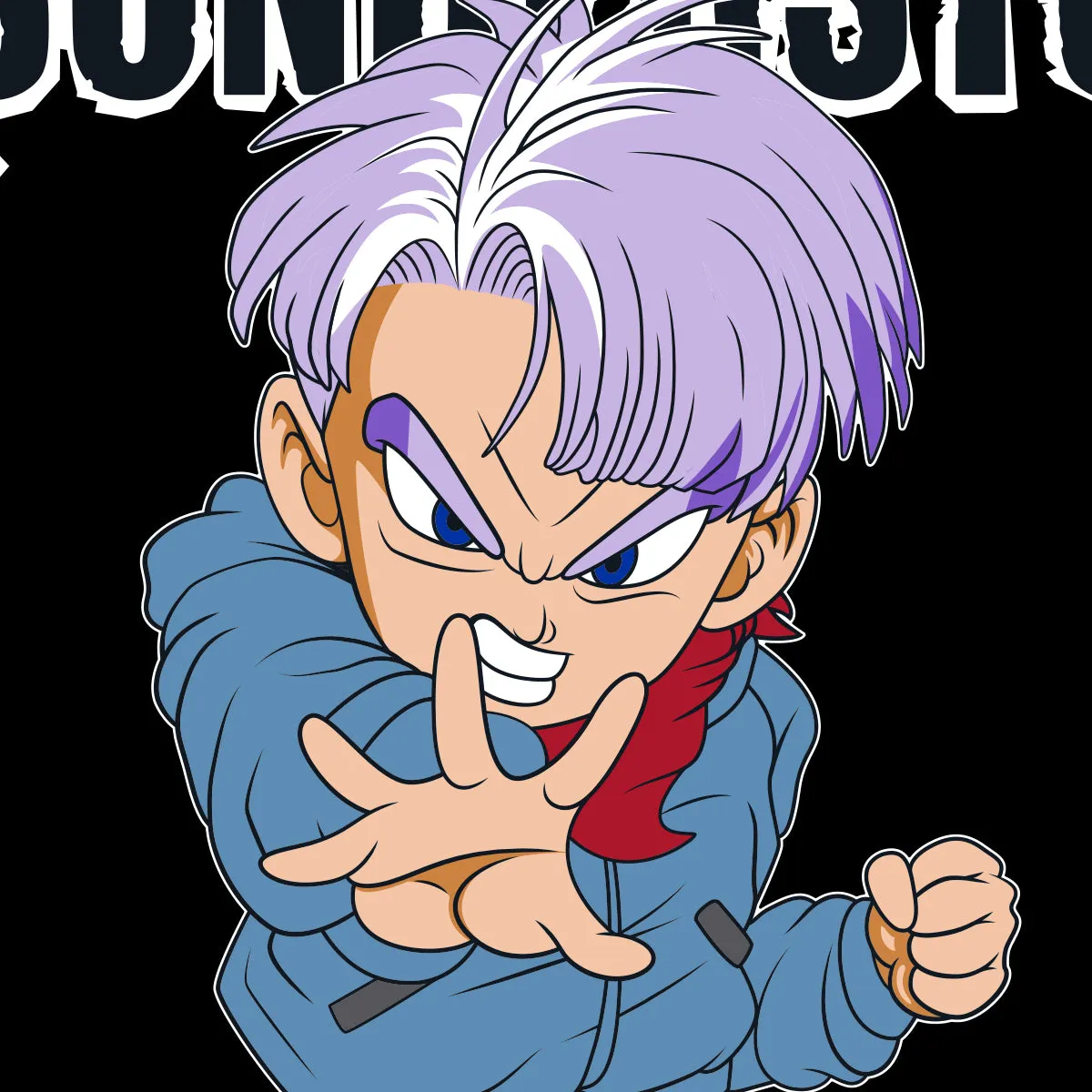 Misunderstood Future Trunks Black Tee
