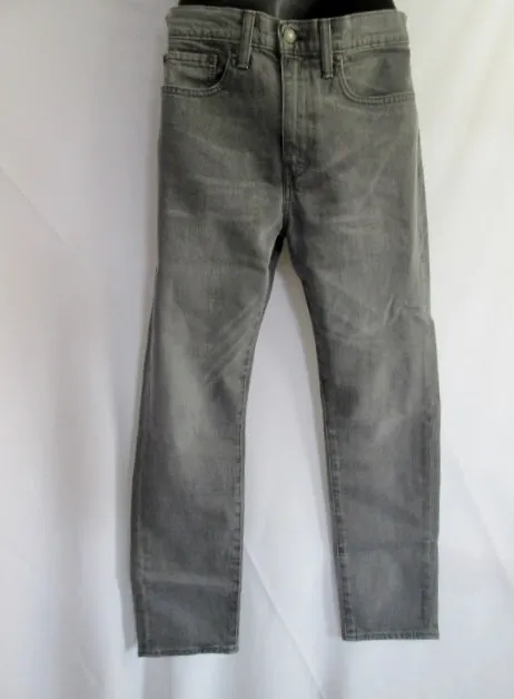 NEW NWT Mens Womens LEVI'S 522 SLIM TAPER Denim Jeans PANTS 29 X 30 GRAY Trousers