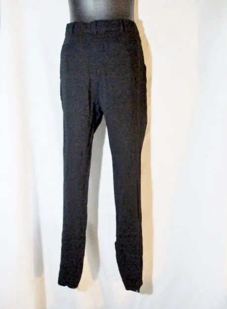 NWT NEW VIONNET PARIS CADY STRETCH Pleated TROUSER Pant 42 BLACK Womens