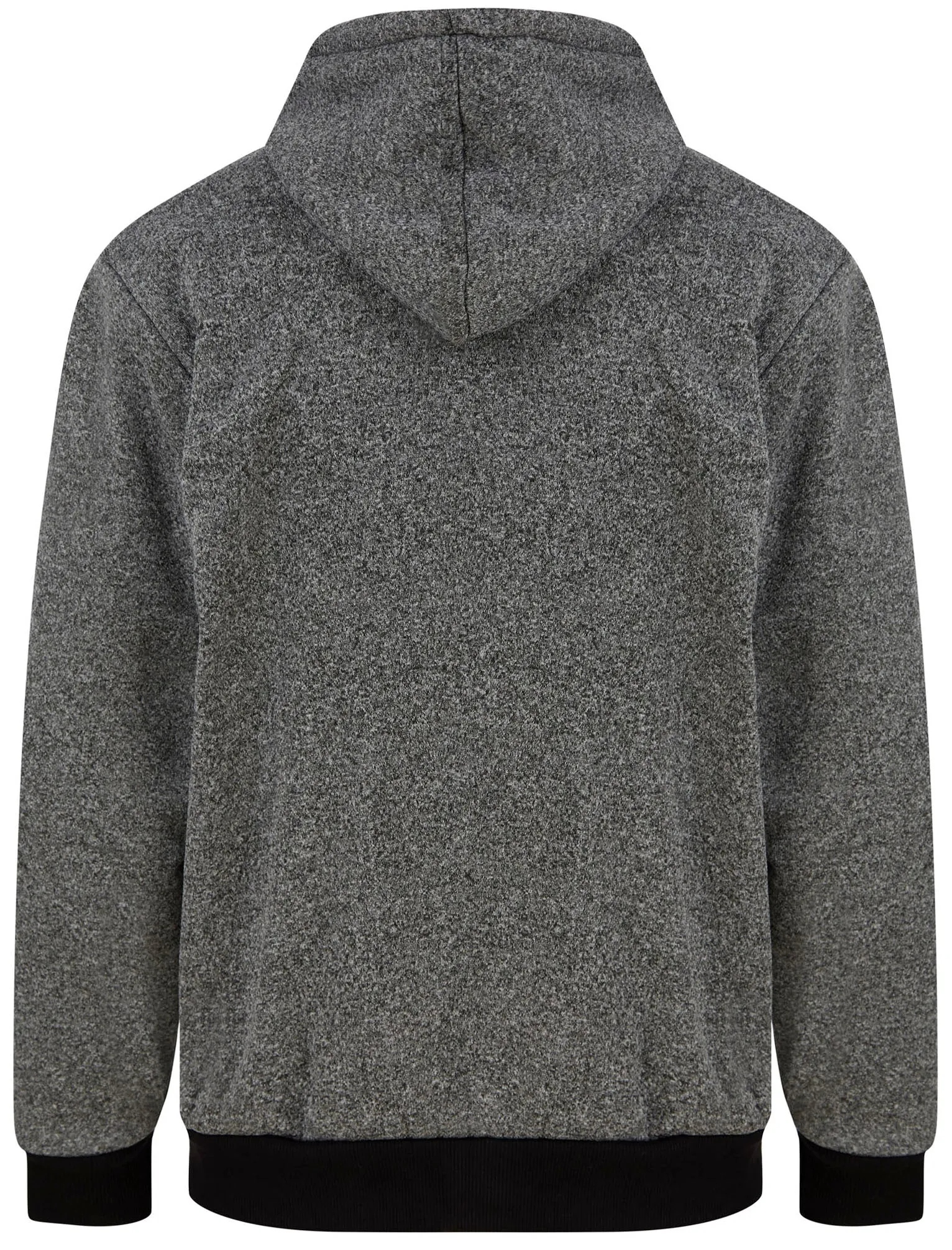 Prescott Chunky Zip Through Hoodie With Borg Lining In Dark Grey