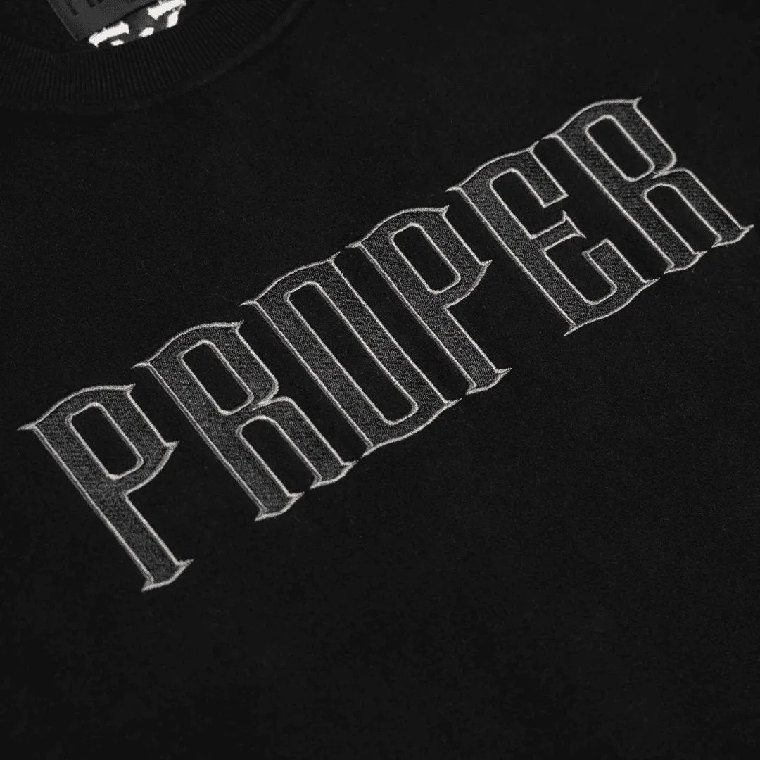 PROPER OUTLINE CREWNECK BLACK