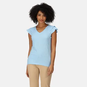 Regatta Womens Ferra Frilled Sleeved Cotton T Shirt