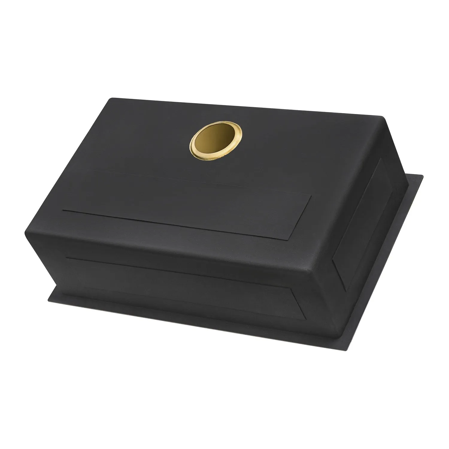 Ruvati 33 x 22 inch Satin Brass Matte Gold Stainless Steel Drop-in Topmount Kitchen Sink Single Bowl – RVH5005GG