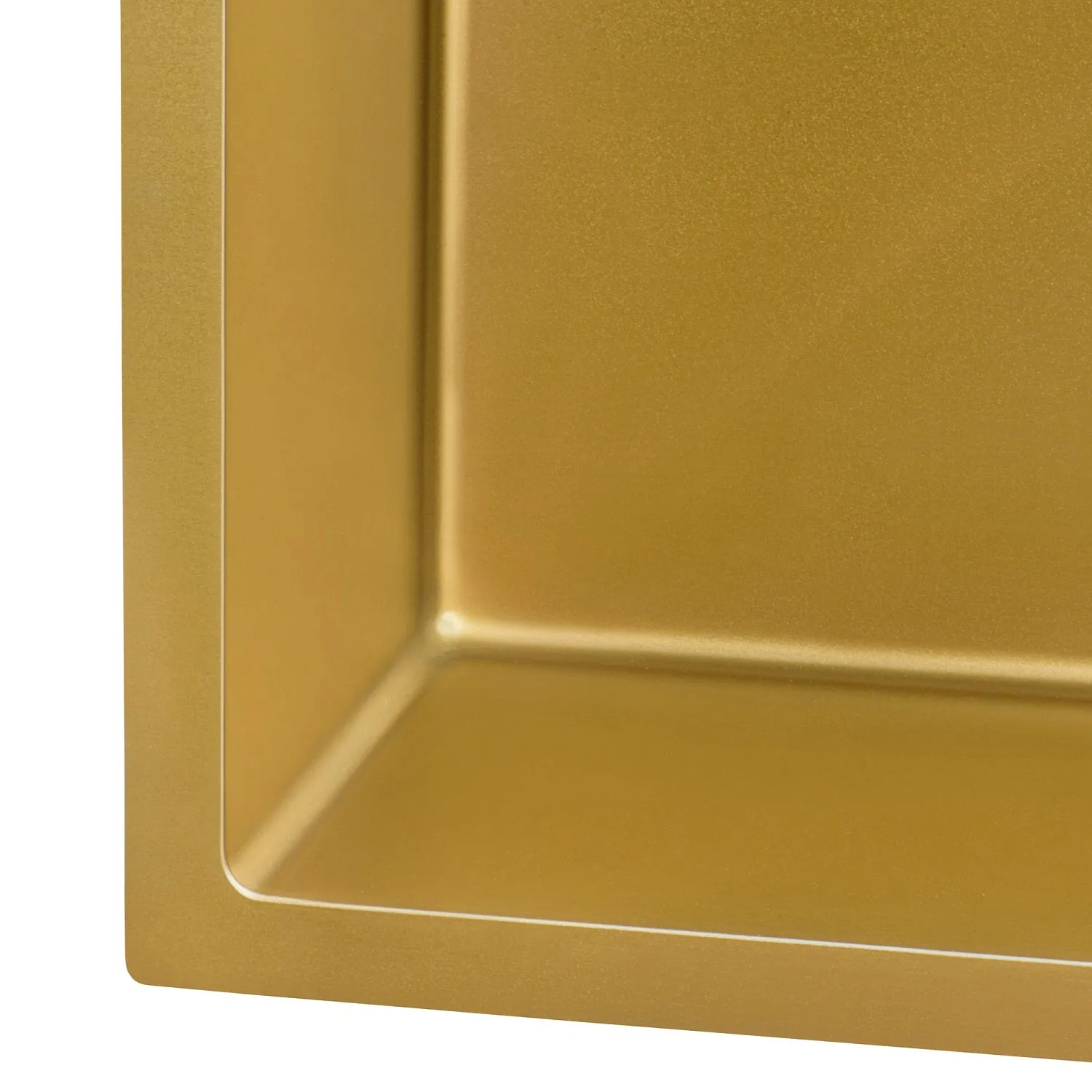 Ruvati 33 x 22 inch Satin Brass Matte Gold Stainless Steel Drop-in Topmount Kitchen Sink Single Bowl – RVH5005GG