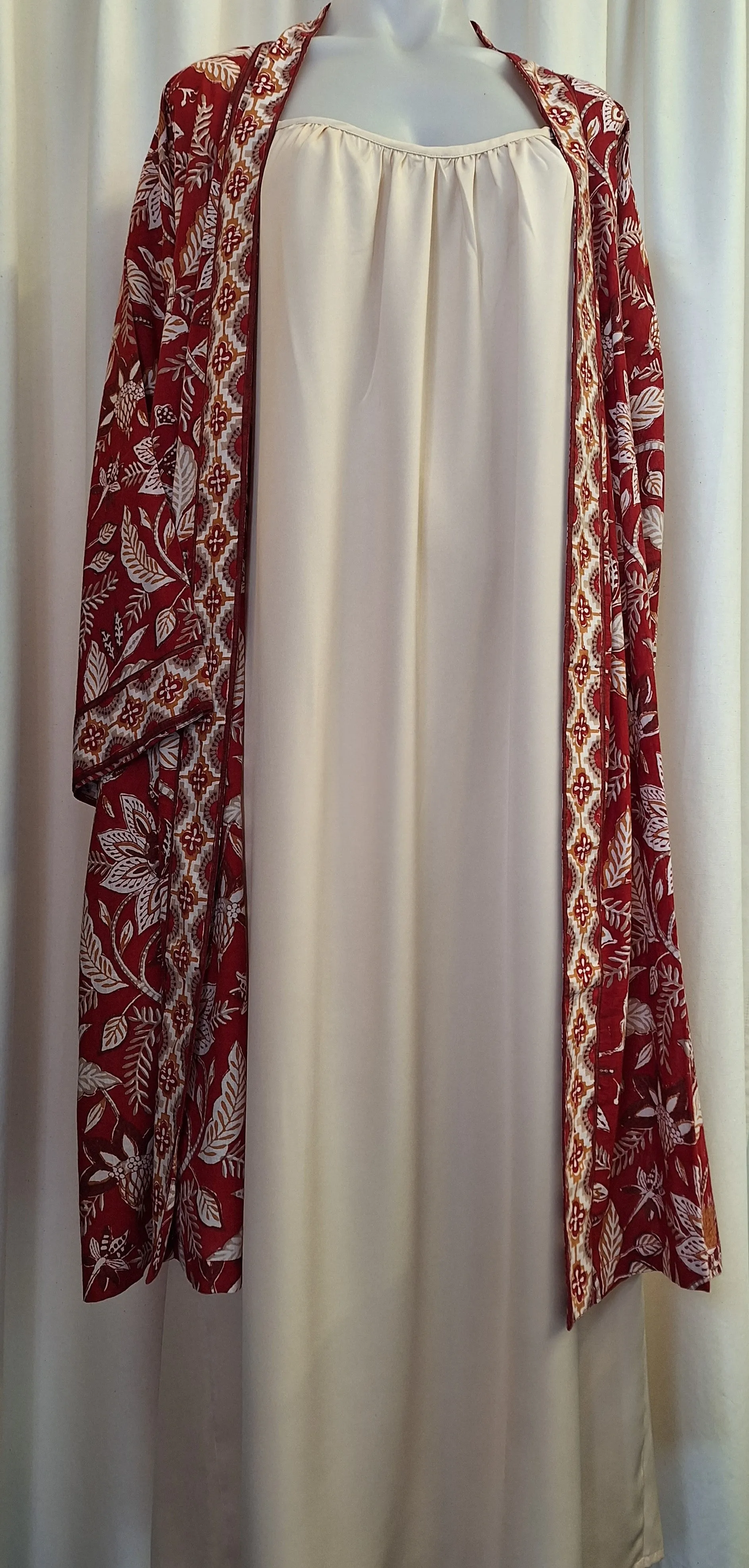 Silk Vicki long nightdress - Cream