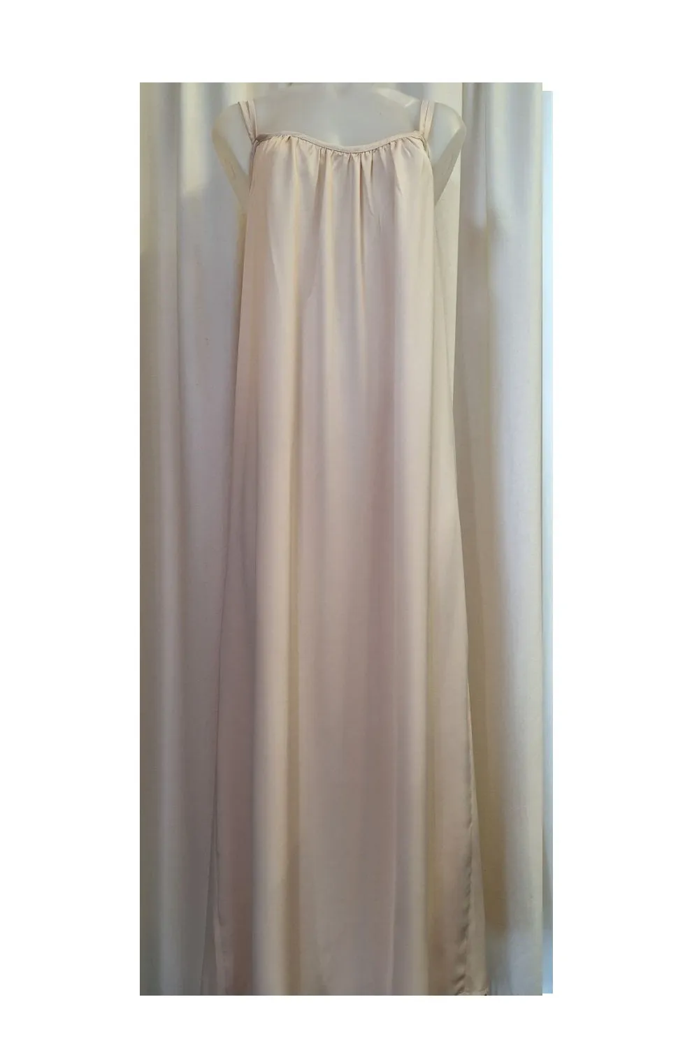 Silk Vicki long nightdress - Cream
