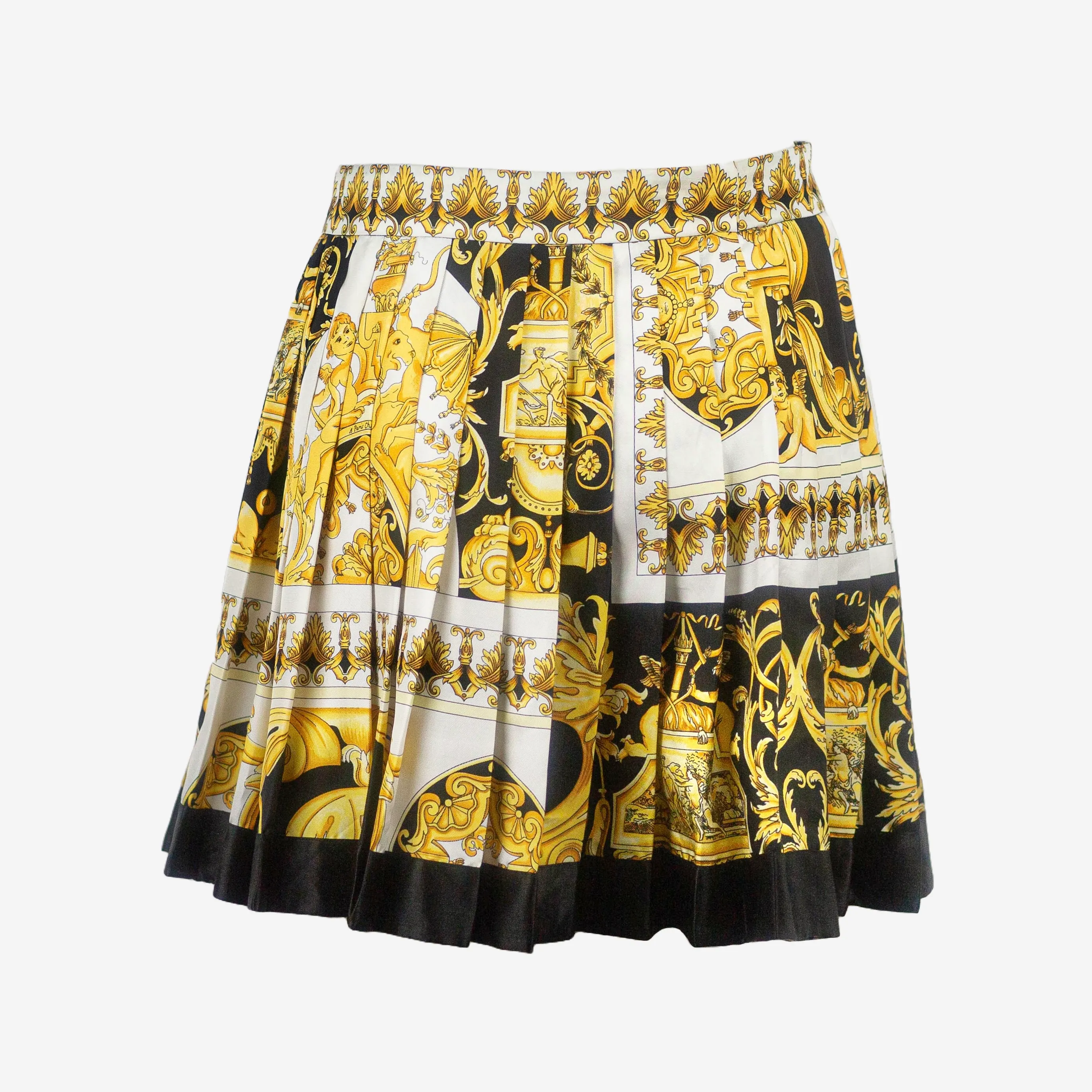 VERSACE - BAROCCO SKIRT SILK PLEATED SIZE S