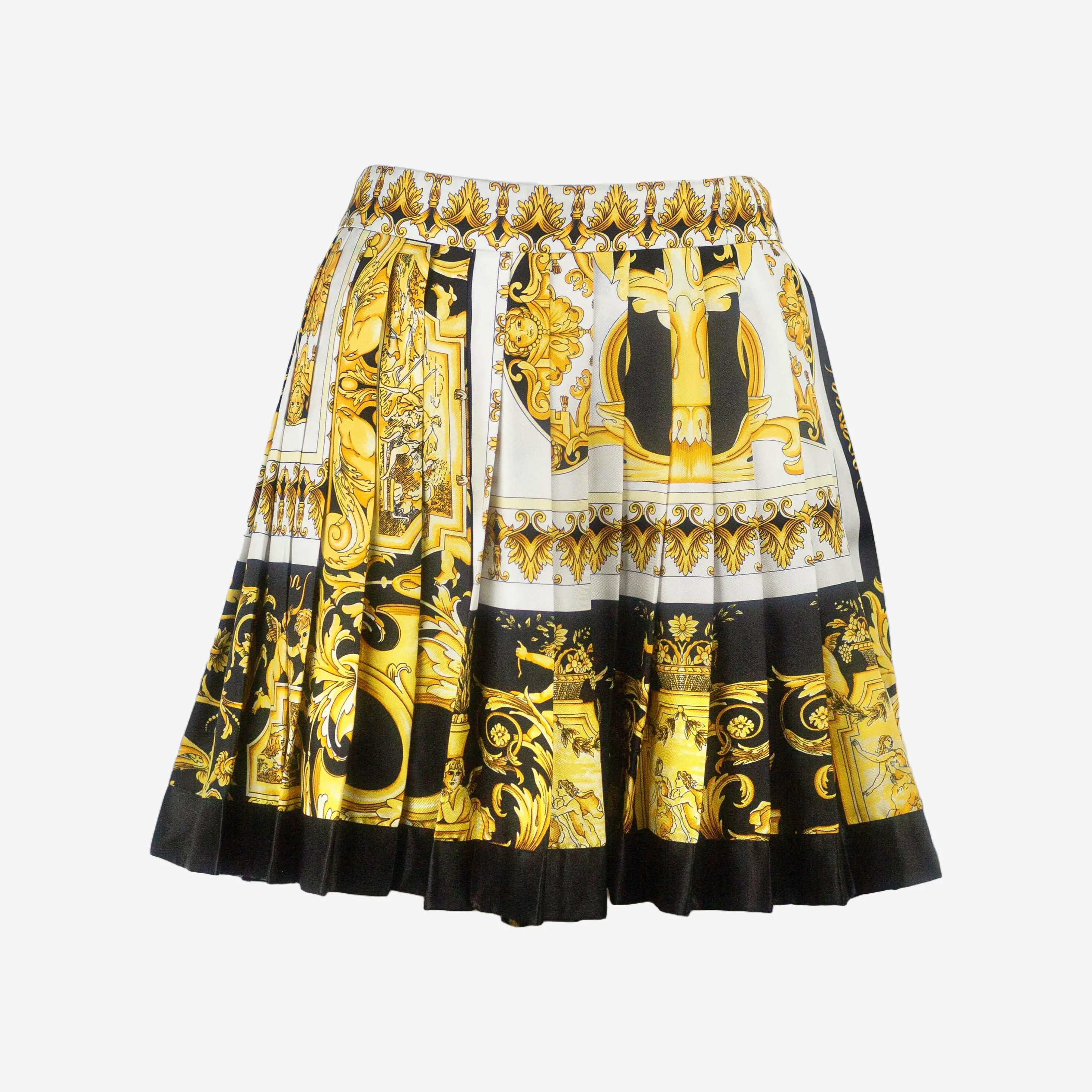 VERSACE - BAROCCO SKIRT SILK PLEATED SIZE S