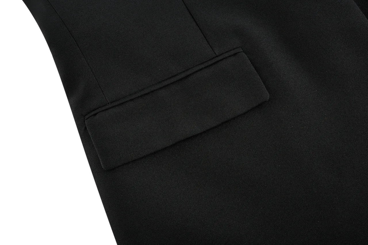 Water & Oil Repellent Rolled Cuffs Suit Blazer