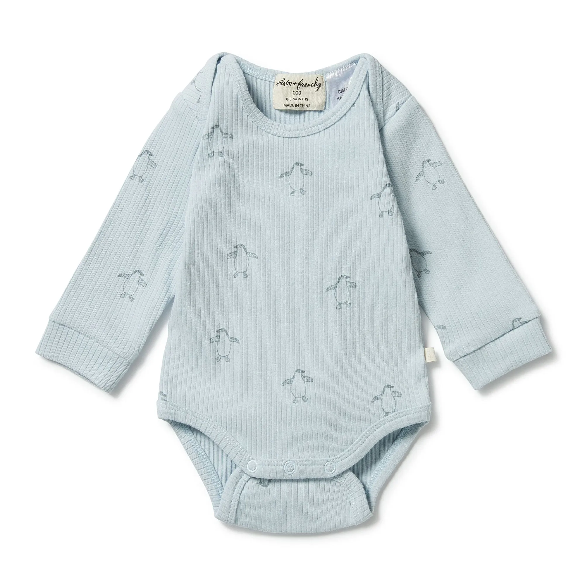 Wilson and Frenchy - Organic Rib Envelope Bodysuit - Little Penguin