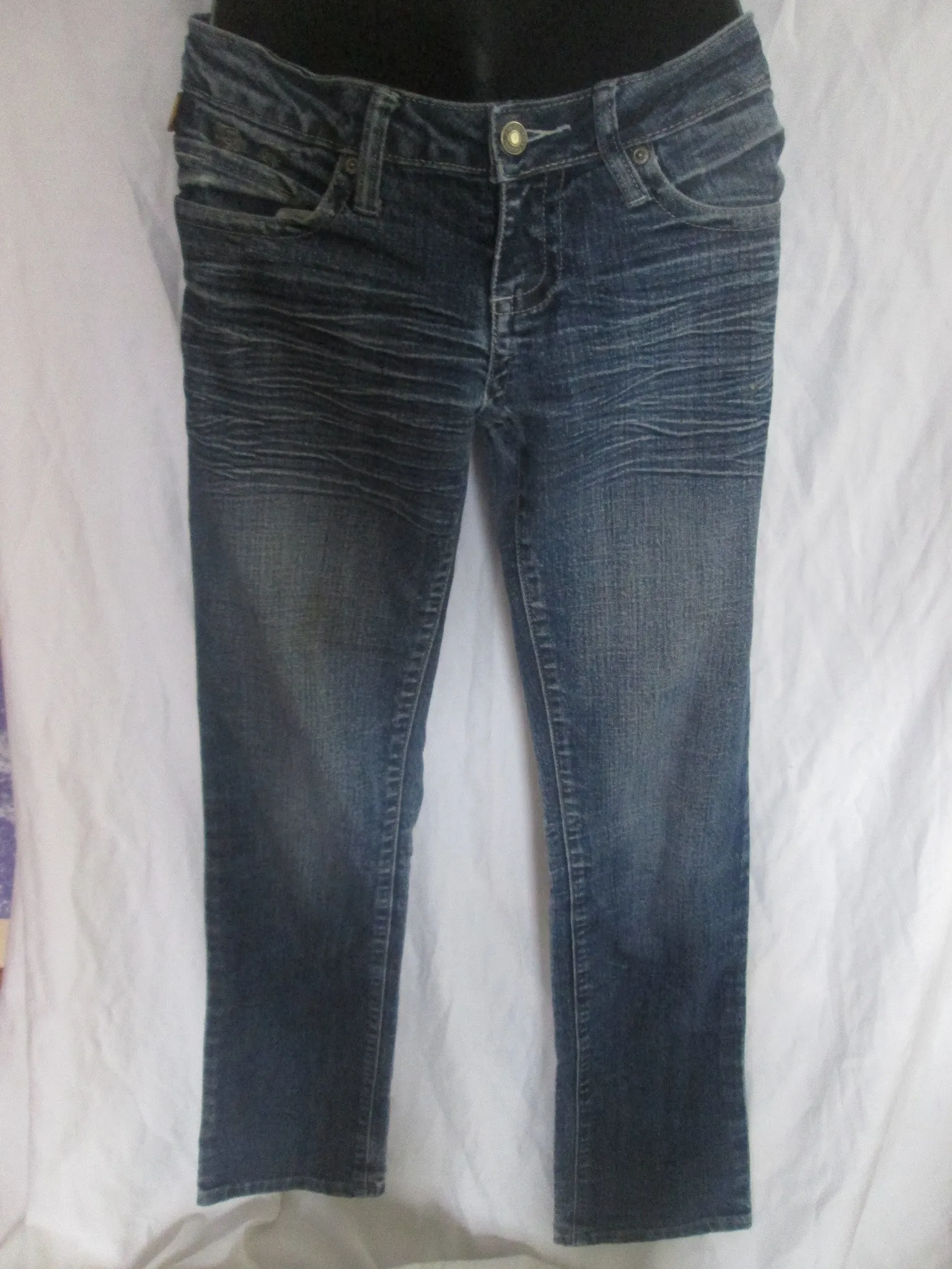 Womens Ladies ROBIN'S JEAN CHRETIEN JEANS ANGEL WINGS PANTS 26 BLUE Denim