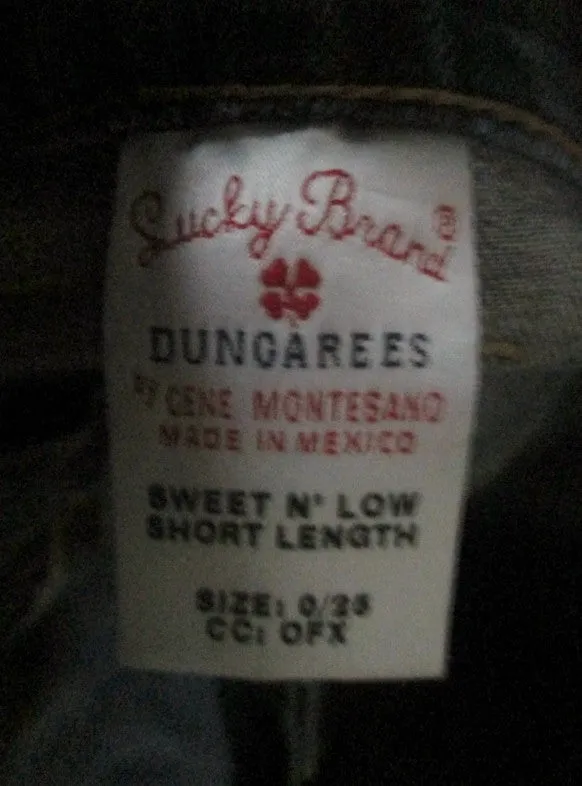 Womens LUCKY BRAND Sweet 'N Low SHORT LENGTH DUNGAREES Jeans Pants 0 25